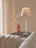 John Lewis Reeded Column Lamp Base, Polished Nickle