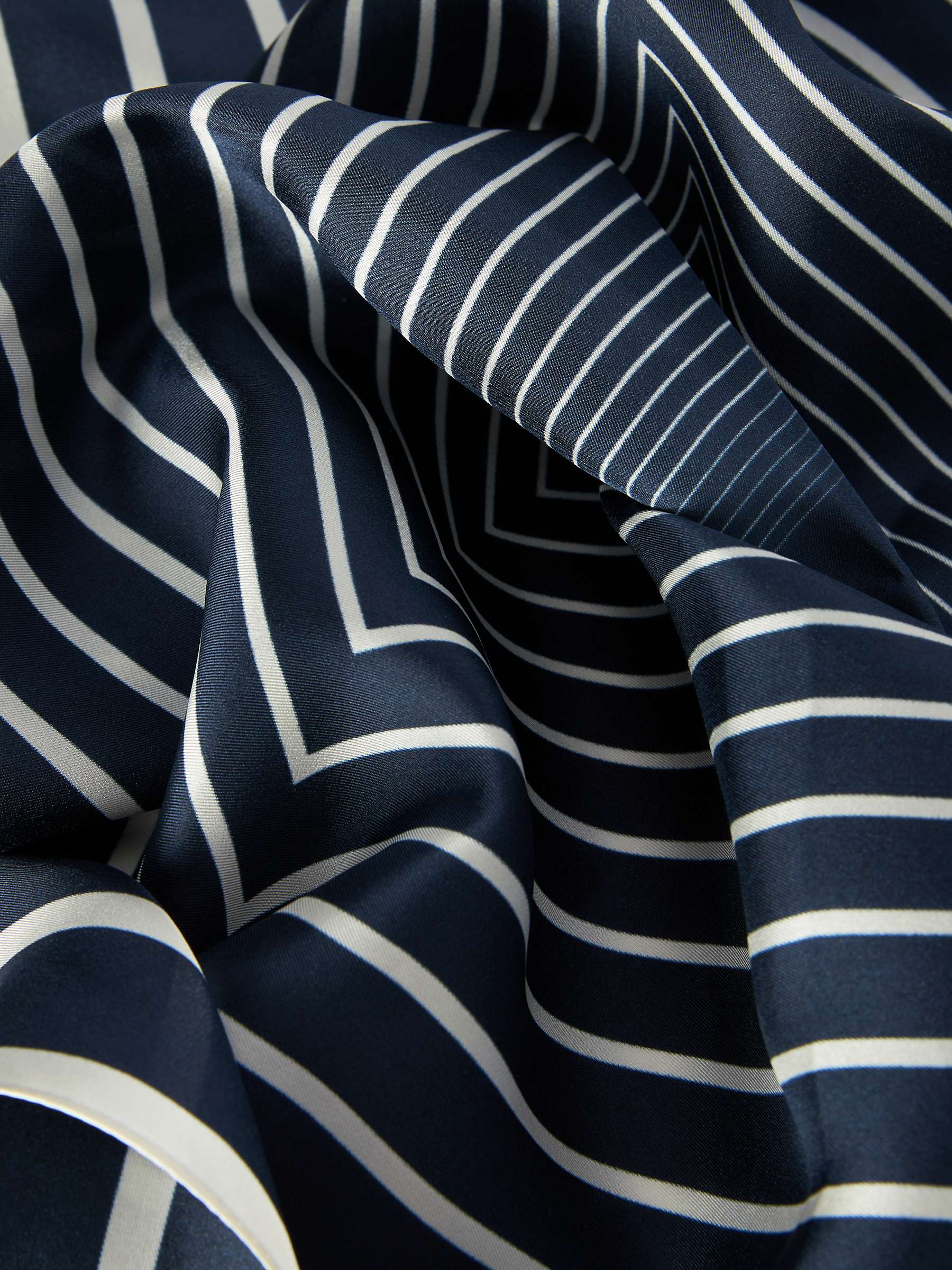 Buy John Lewis Stripe Silk Scarf, Blue/Multi Online at johnlewis.com