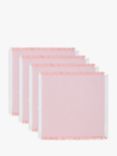 John Lewis Fringe Cotton Napkins, Set of 4, Pink
