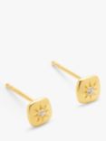John Lewis Earring Edit Cubic Zirconia Starburst Stud Earrings, Gold