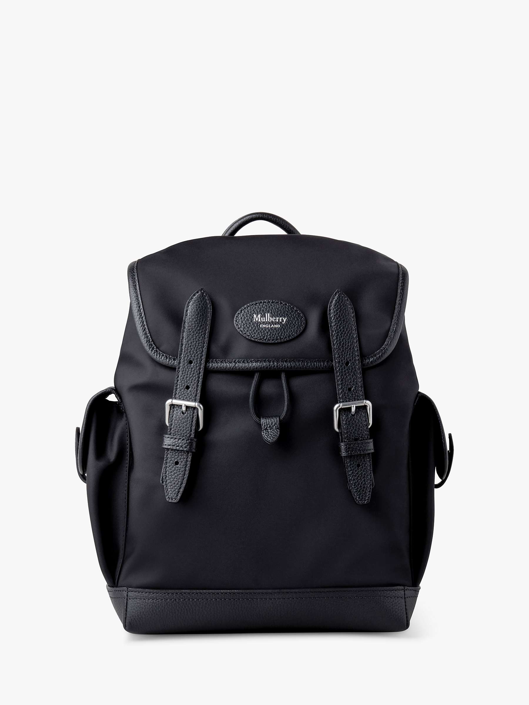 Buy Mulberry Mini Heritage Nylon Backpack, Black Online at johnlewis.com