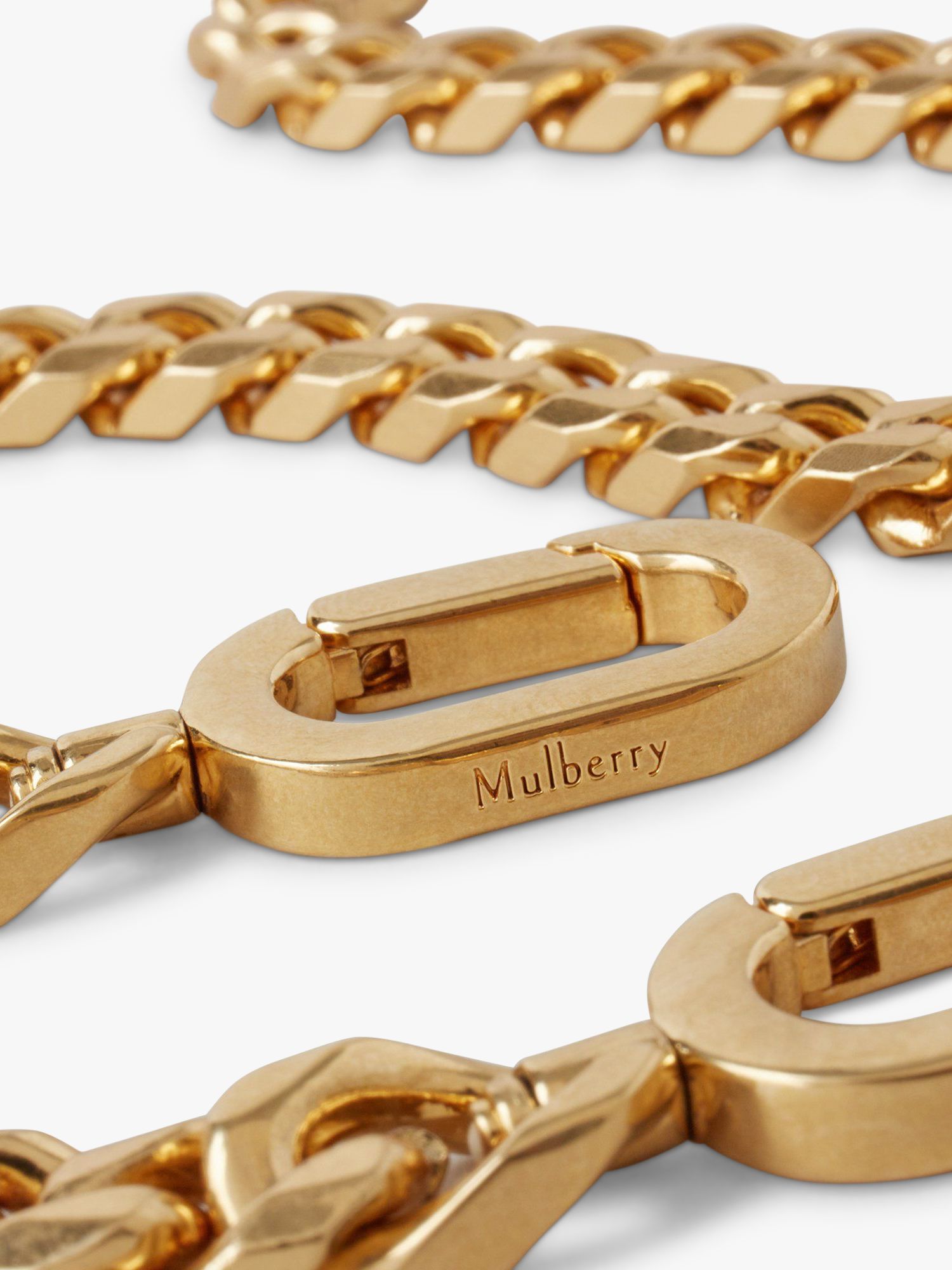 Mulberry Flat Chain Strap - New Brass