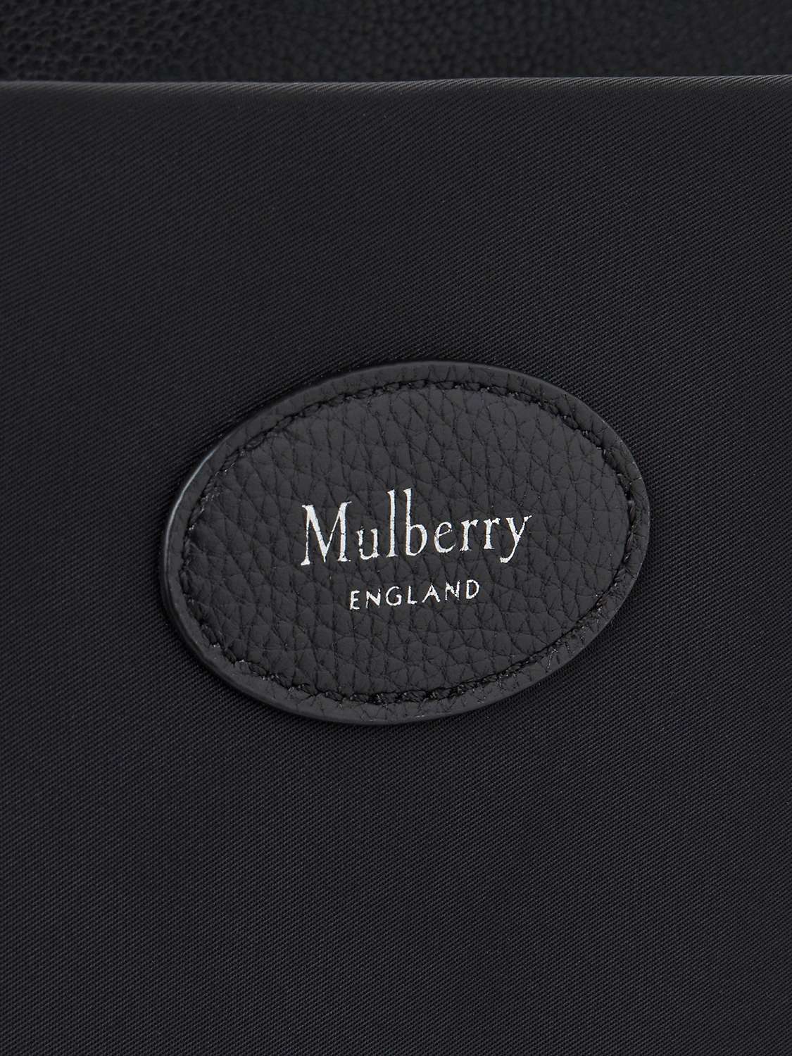 Buy Mulberry Bayswater Nylon Tote Bag, Black Online at johnlewis.com