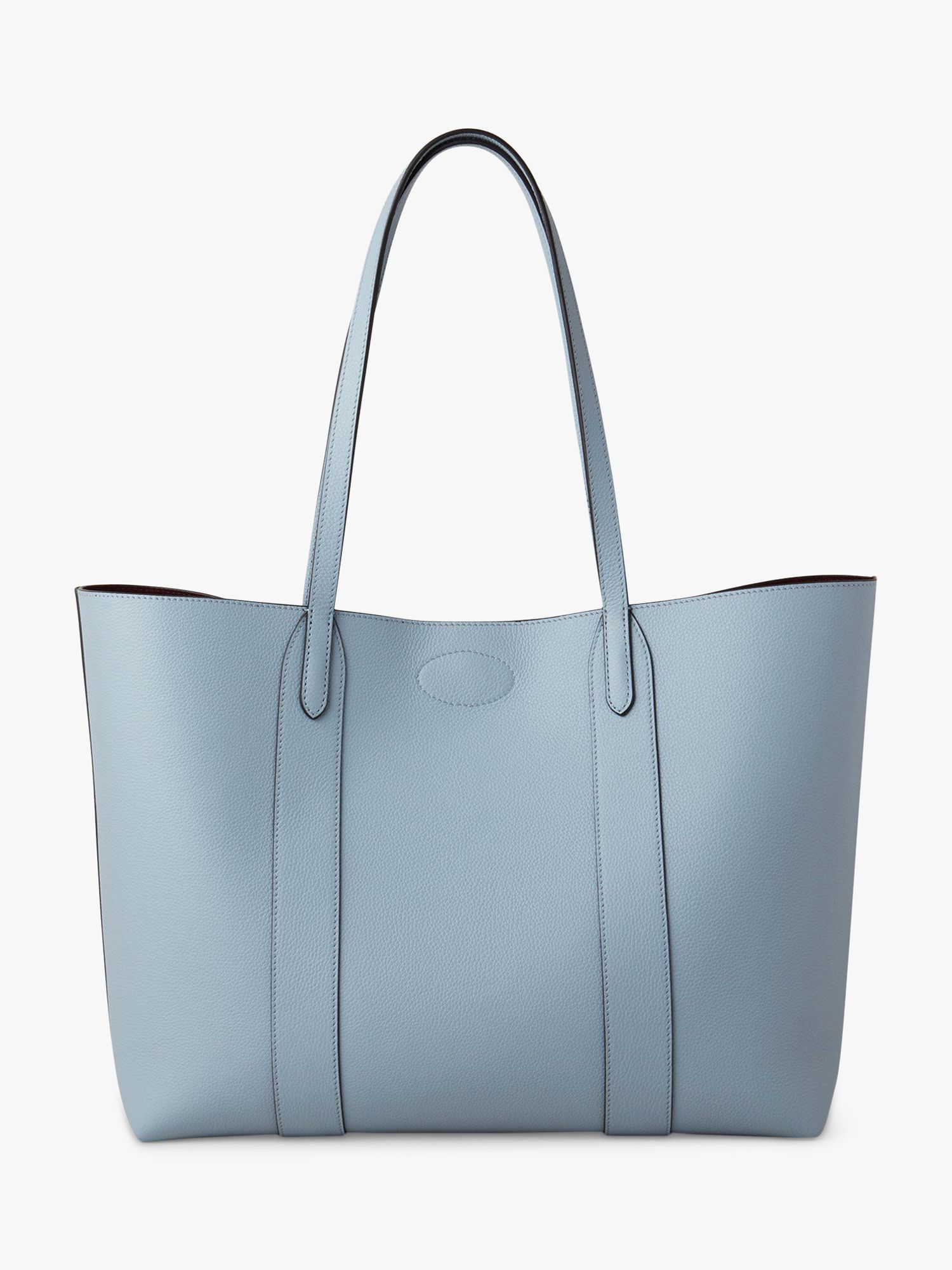 Mulberry Bayswater Small Classic Grain Leather Tote Bag, Poplin Blue ...