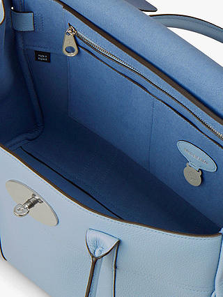 Mulberry Bayswater Classic Grain Leather Handbag, Poplin Blue