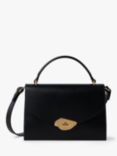 Mulberry Lana High Gloss Leather Top Handle Bag, Black