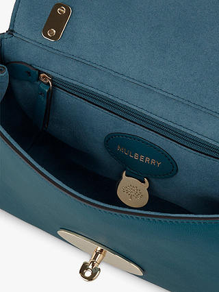 Mulberry Lily Micro Classic Grain Leather Shoulder Bag, Titanium Blue