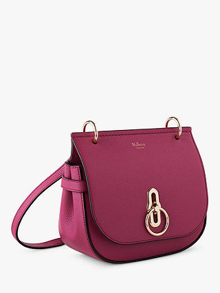 Mulberry Small Amberley Small Classic Grain Leather Satchel, Wild Berry