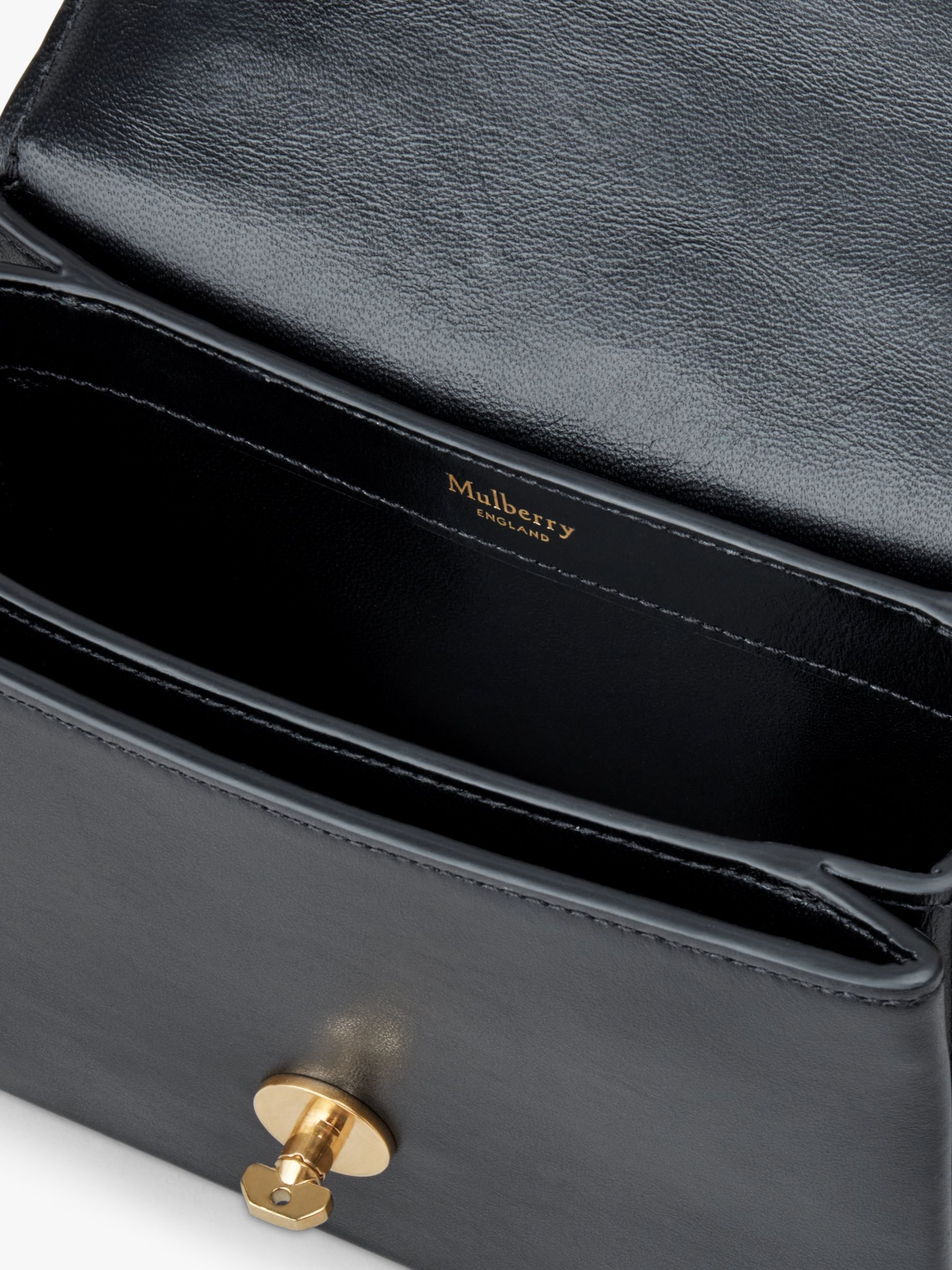 Mulberry Small Lana Top Handle Bag, Black at John Lewis & Partners