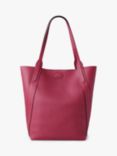 Mulberry North South Bayswater Heavy Grain Tote Bag, Wild Berry