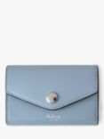 Mulberry Folded Multi-Card Micro Classic Grain Leather Wallet, Poplin Blue