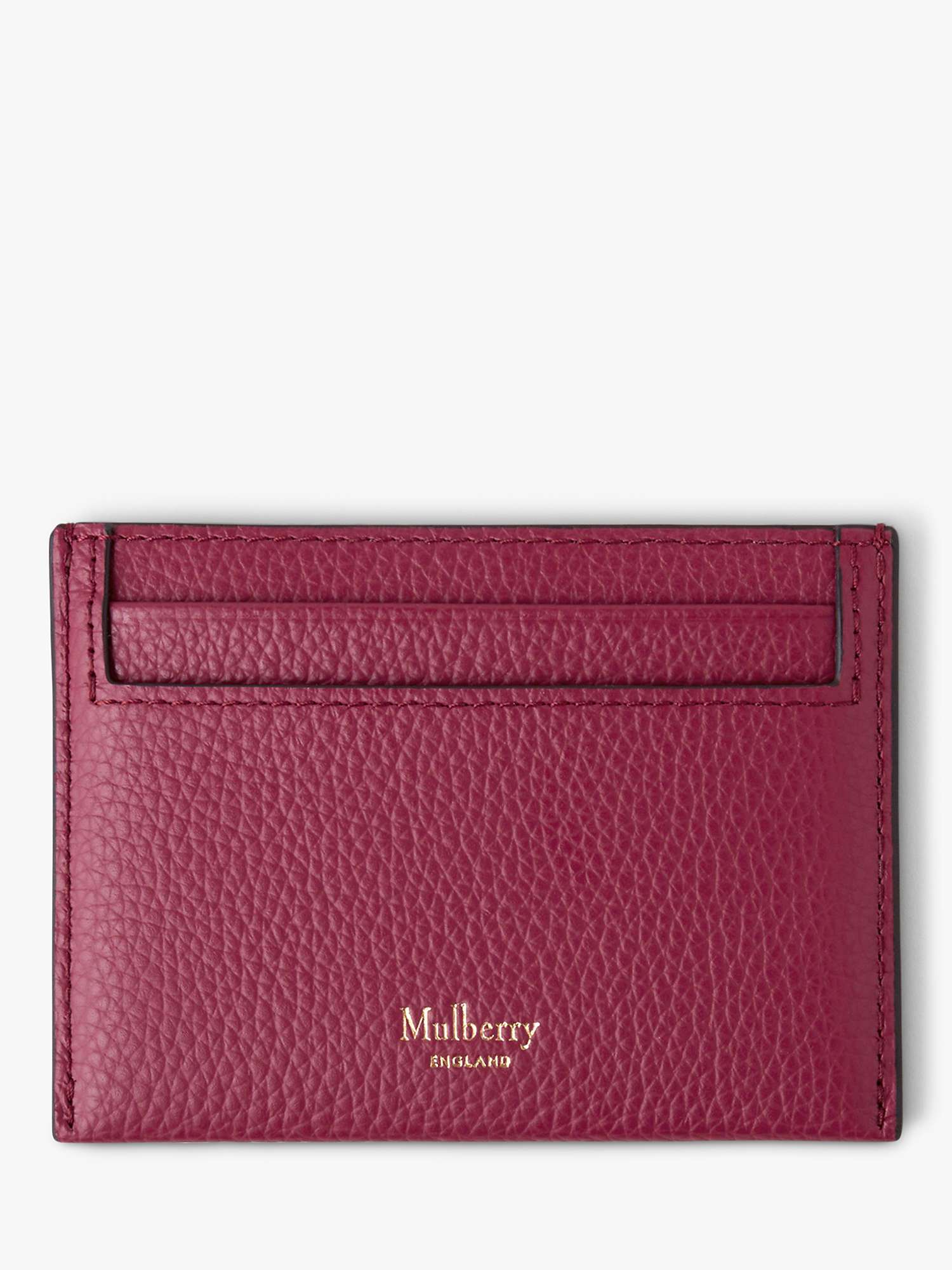 Mulberry Continental Classic Grain Credit Card Slip, Wild Berry at John ...