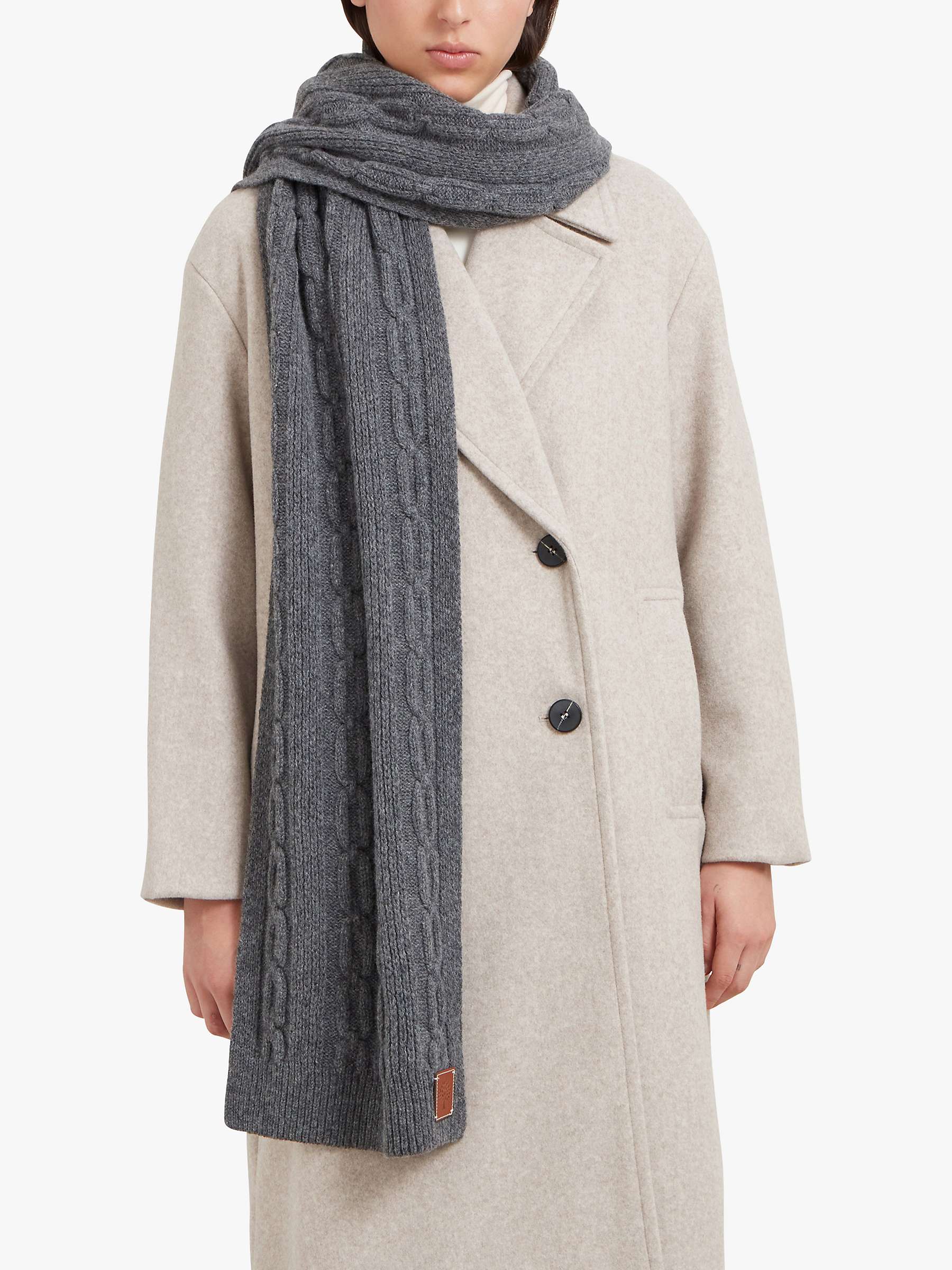 Buy Mulberry Softie Chain Cable Knit Wool Scarf Online at johnlewis.com