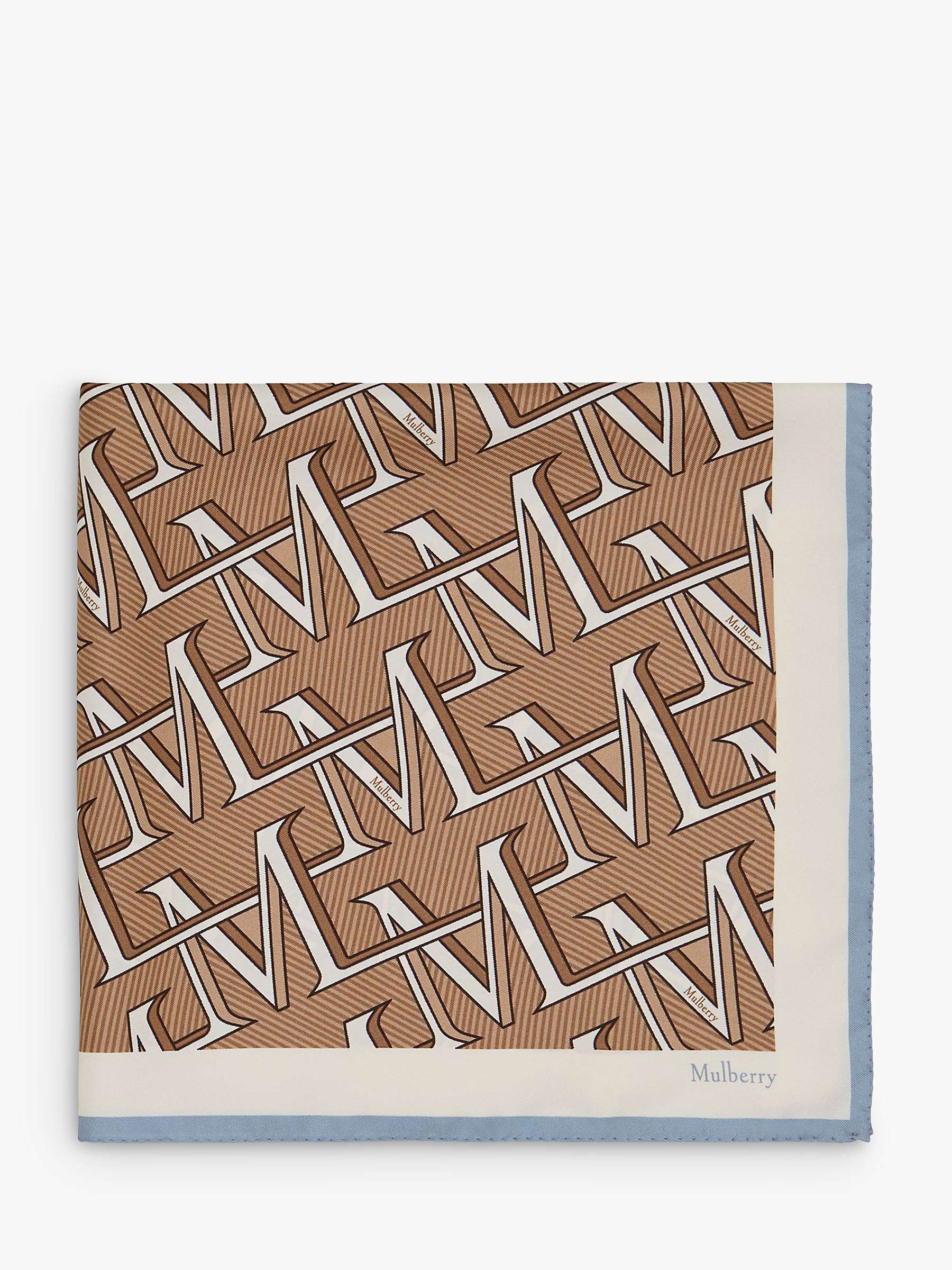 Buy Mulberry Logo Silk Twill Square Scarf Online at johnlewis.com