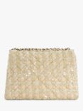 Dune Regent Embellished Fabric Shoulder Bag, Cream