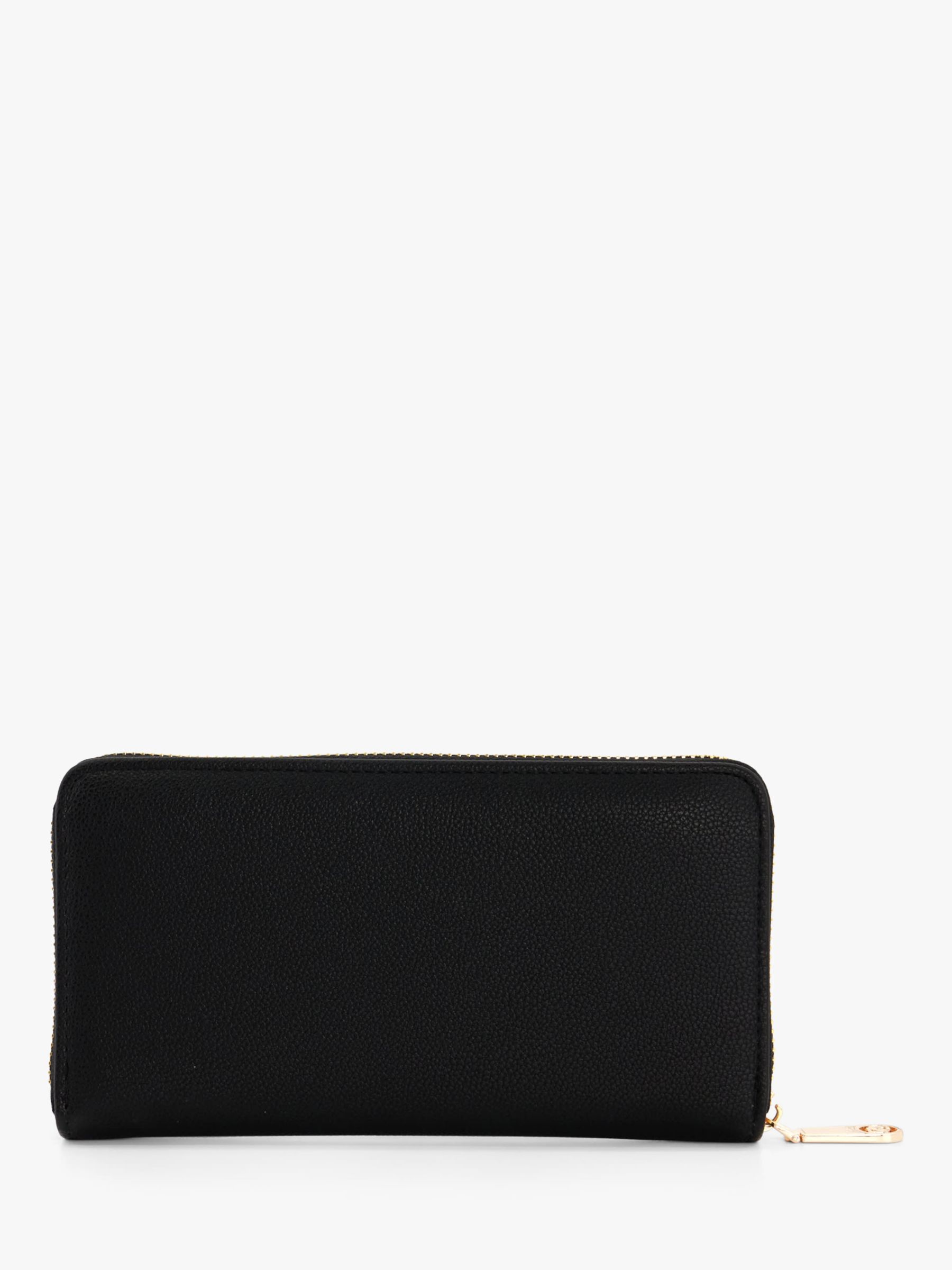 John Lewis Satin Pleat Wrist Pouch Bag, Black at John Lewis & Partners