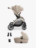 Silver Cross Reef Pushchair and First Bed Folding Carrycot Universal Travel Accessory Bundle, Stone
