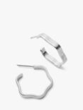 Daisy London Snake Wavy Hoop Earrings