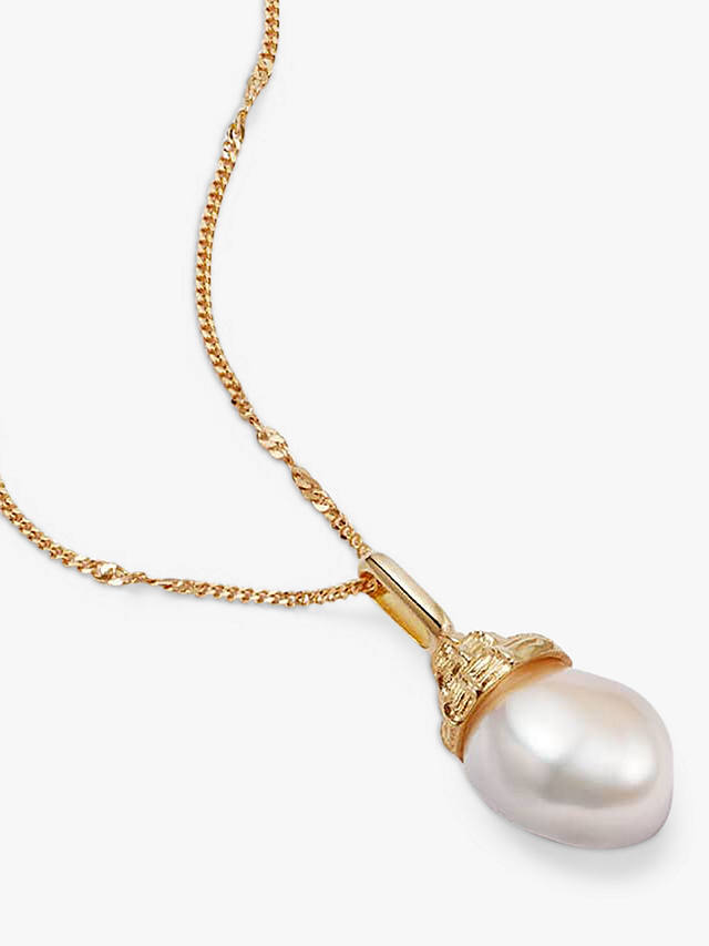 Daisy London Baroque Pearl Pendant Necklace, Gold