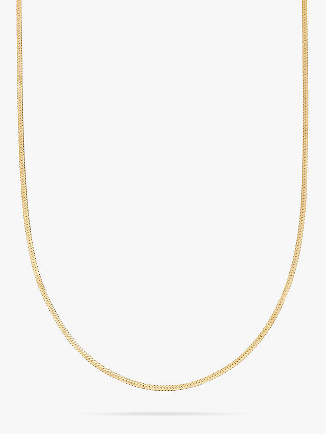 Daisy London Snake Herringbone Chain Necklace, Gold