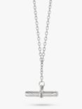 Daisy London Estée Lalonde T-Bar Pendant Necklace, Silver