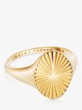 Daisy London Estée Lalonde Sunburst Signet Ring, Gold