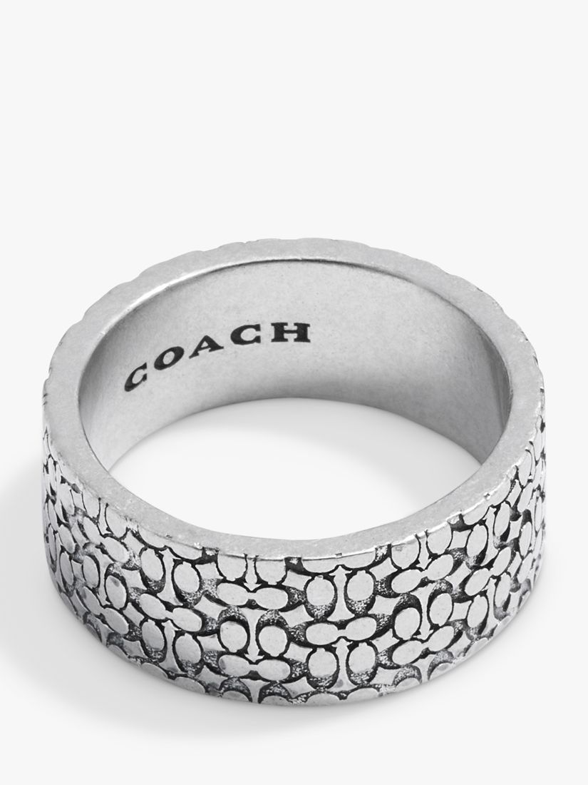 Coach Signature C Motif Ring, Silver