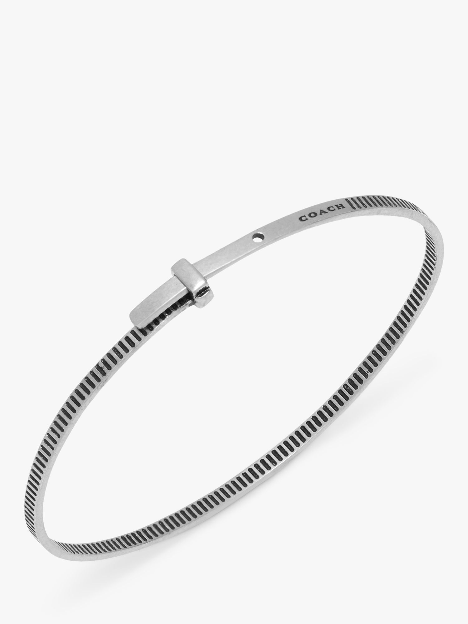 Buy Coach Zip Tie Cuff Bracelet, Silver Online at johnlewis.com