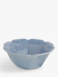 John Lewis Scalloped Speckled Stoneware Cereal Bowl, 15.5cm, Mid Blue