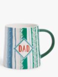 John Lewis Dad Fine China Mug, 410ml, Green/Multi