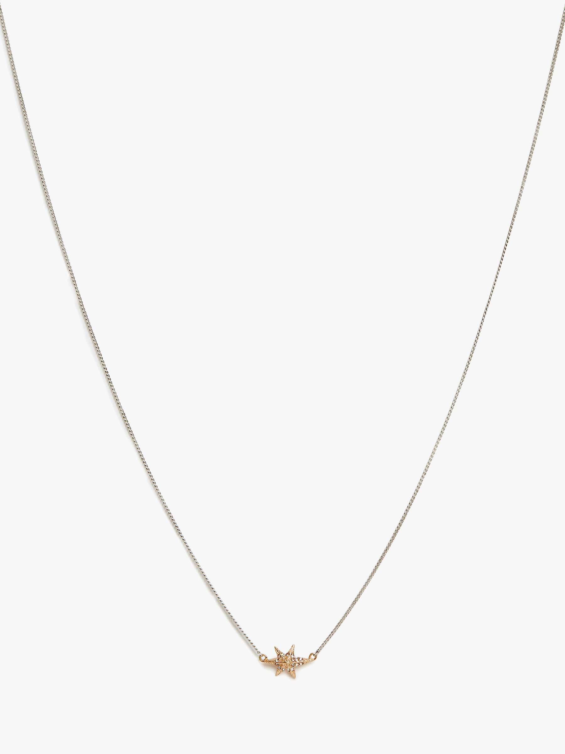 Buy AllSaints Star Pave Pendant Necklace, Gold Online at johnlewis.com
