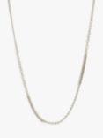 AllSaints Mixed Link Chain Necklace, Silver