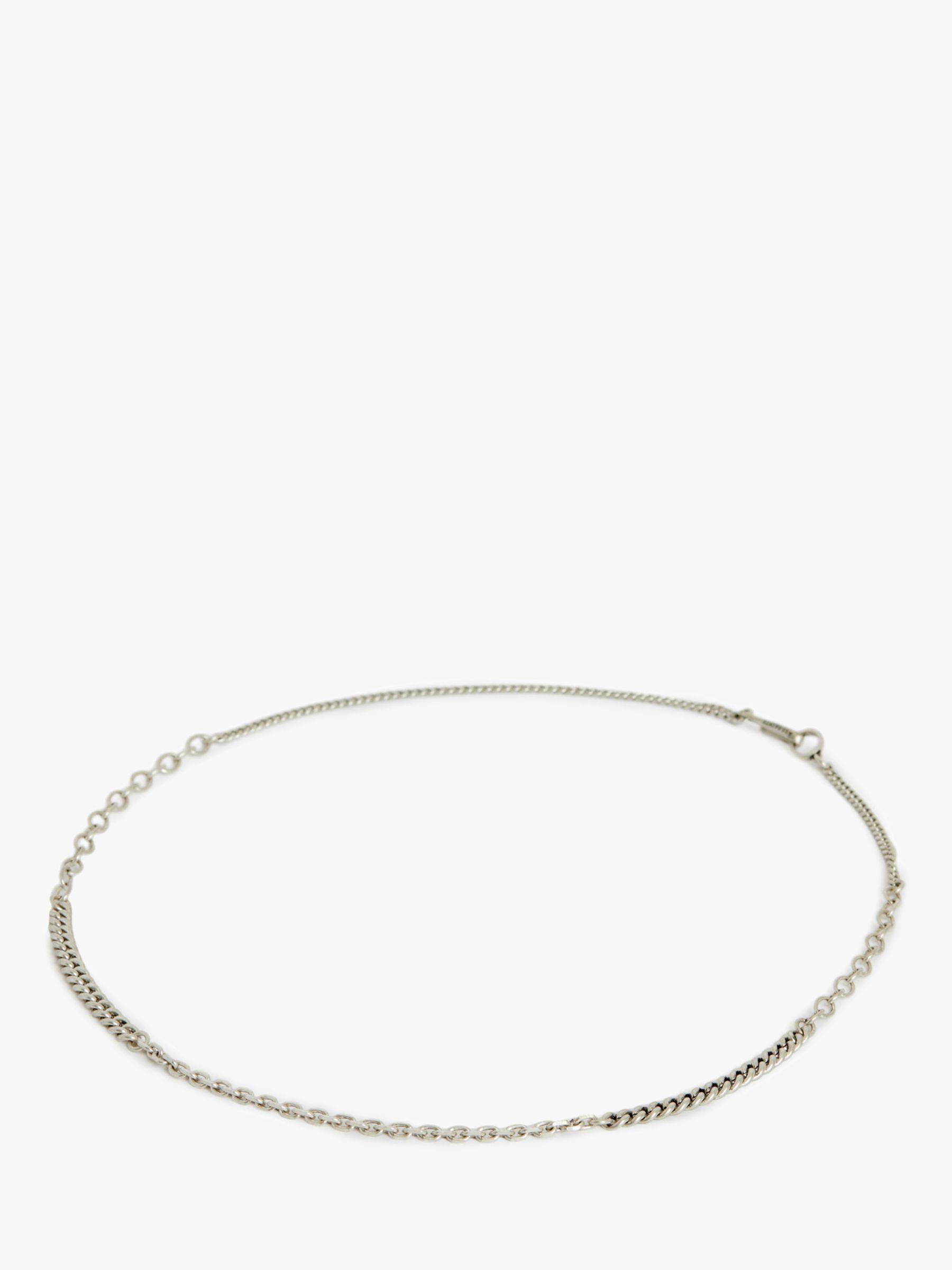 Buy AllSaints Mixed Link Chain Necklace, Silver Online at johnlewis.com