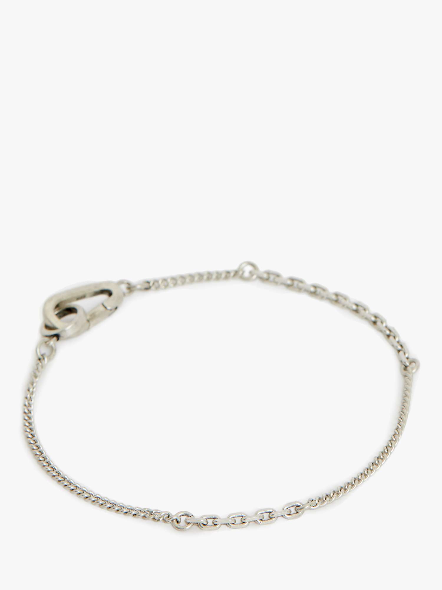 Buy AllSaints Mixed Link Chain Bracelet, Silver Online at johnlewis.com