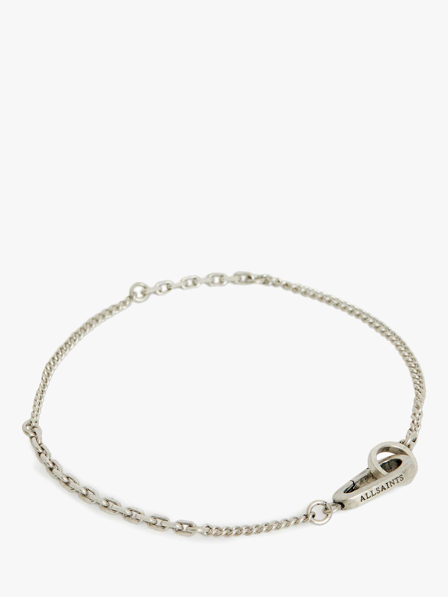 Buy AllSaints Mixed Link Chain Bracelet, Silver Online at johnlewis.com