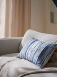 John Lewis Brook Stripe Cushion, Blue