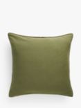 John Lewis Corded Square Cushion, Avocado