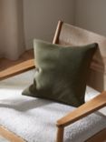 John Lewis Corded Square Cushion, Avocado