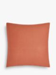 John Lewis Corded Square Cushion, Baked Clay