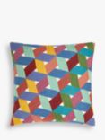 John Lewis Starry Grid Cushion, Multi