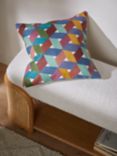 John Lewis Starry Grid Cushion, Multi