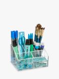 Osco Acrylic 2 Drawer Desk Organiser, Clear