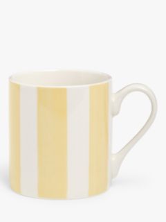 John Lewis ANYDAY Stripe Stoneware Mug, 300ml, Yellow