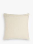John Lewis Quilted Velvet Square Cushion, Natural
