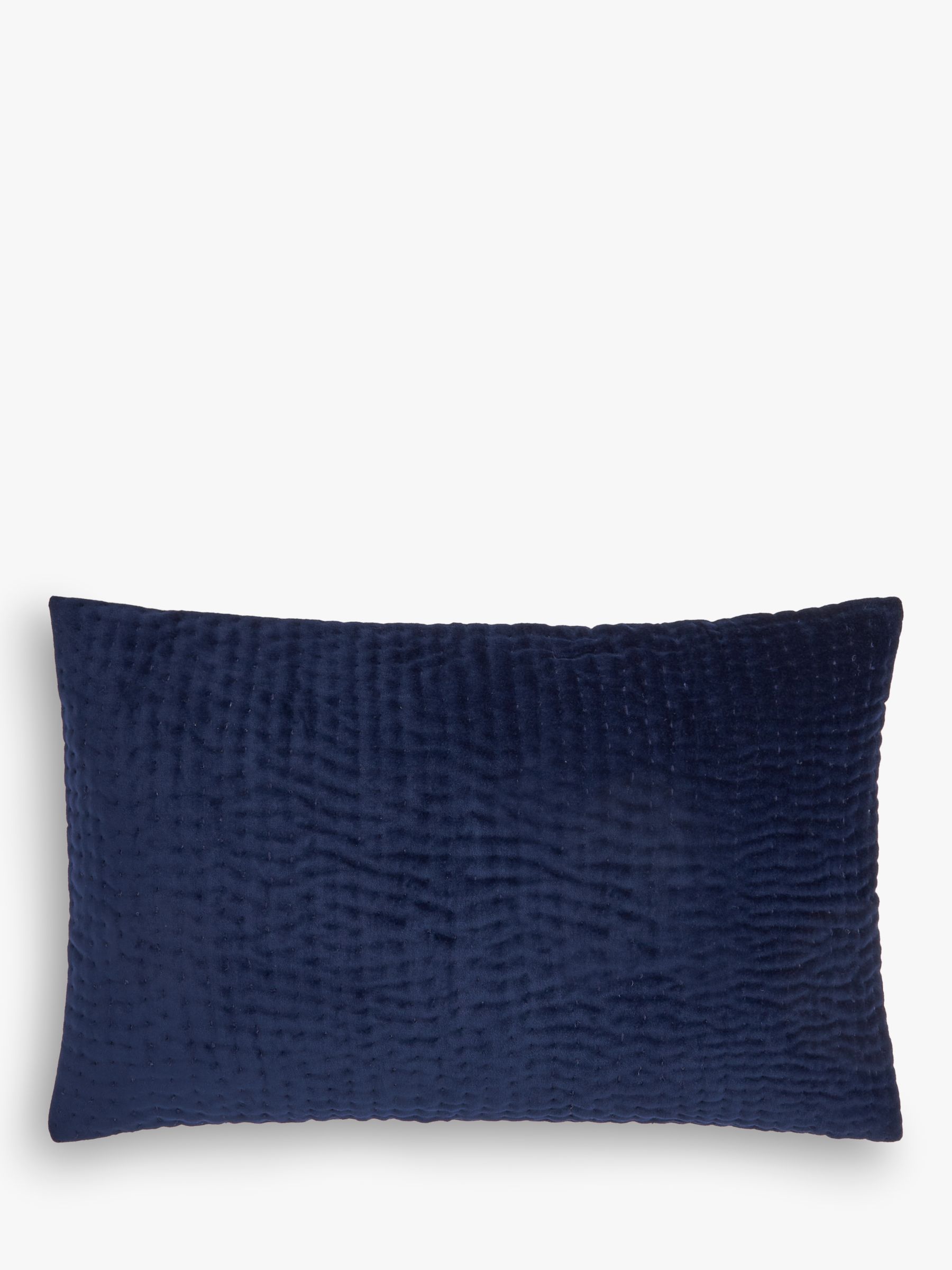 John Lewis Quilted Velvet Rectangular Cushion
