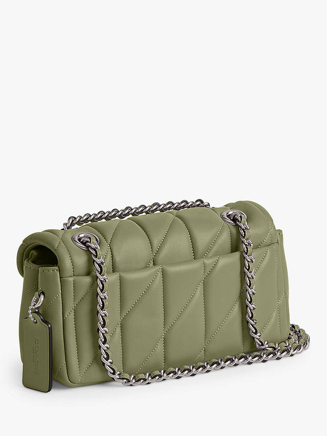 Coach Tabby 20 Quilted Leather Chain Strap Cross Body Bag, Moss