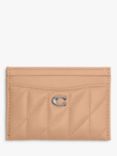 Coach Quilted Leather Card Holder, Buff