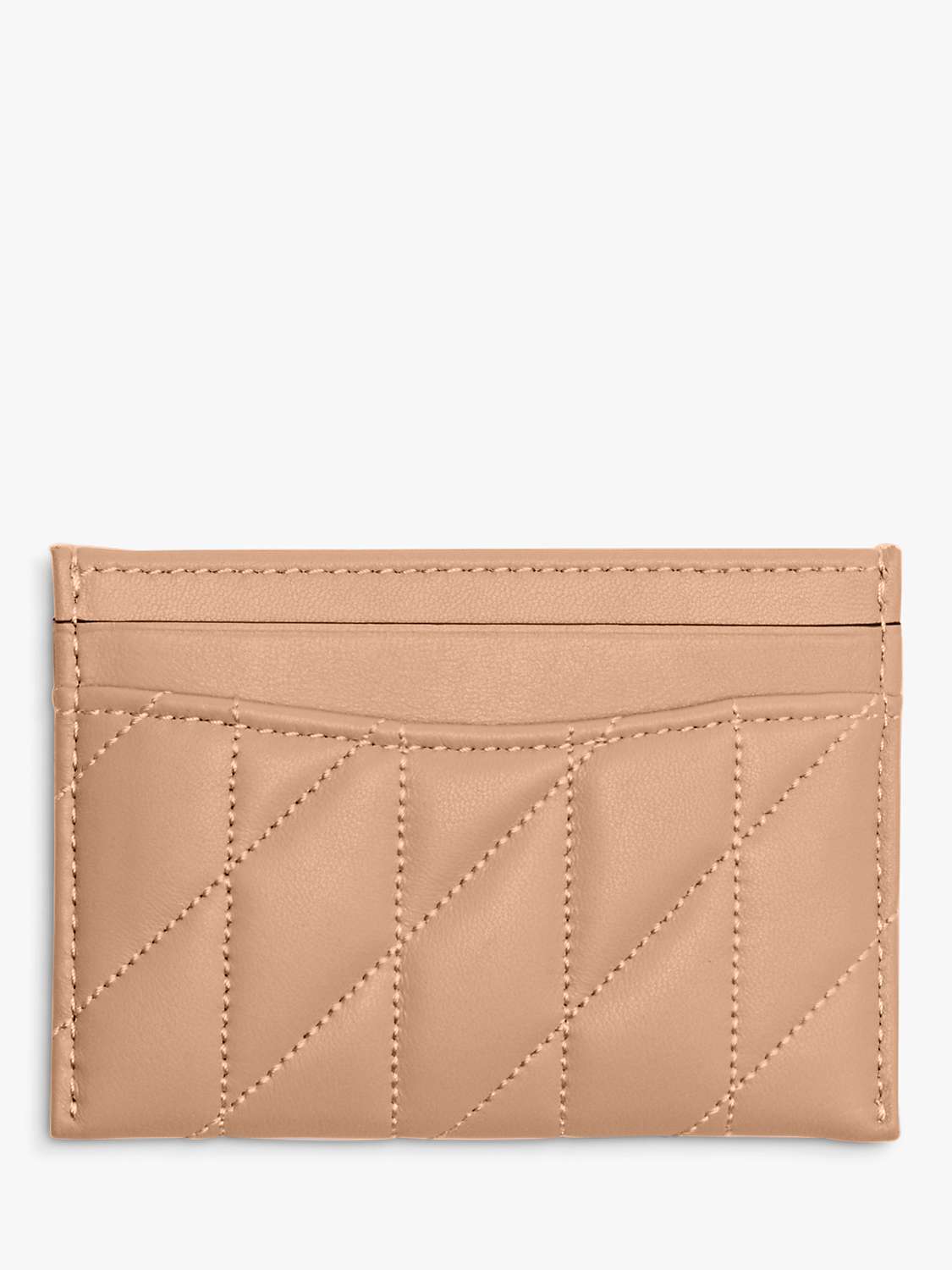 Buy Coach Quilted Leather Card Holder, Buff Online at johnlewis.com
