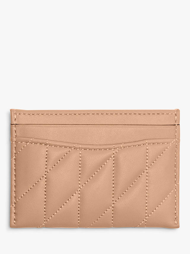 Coach Quilted Leather Card Holder, Buff