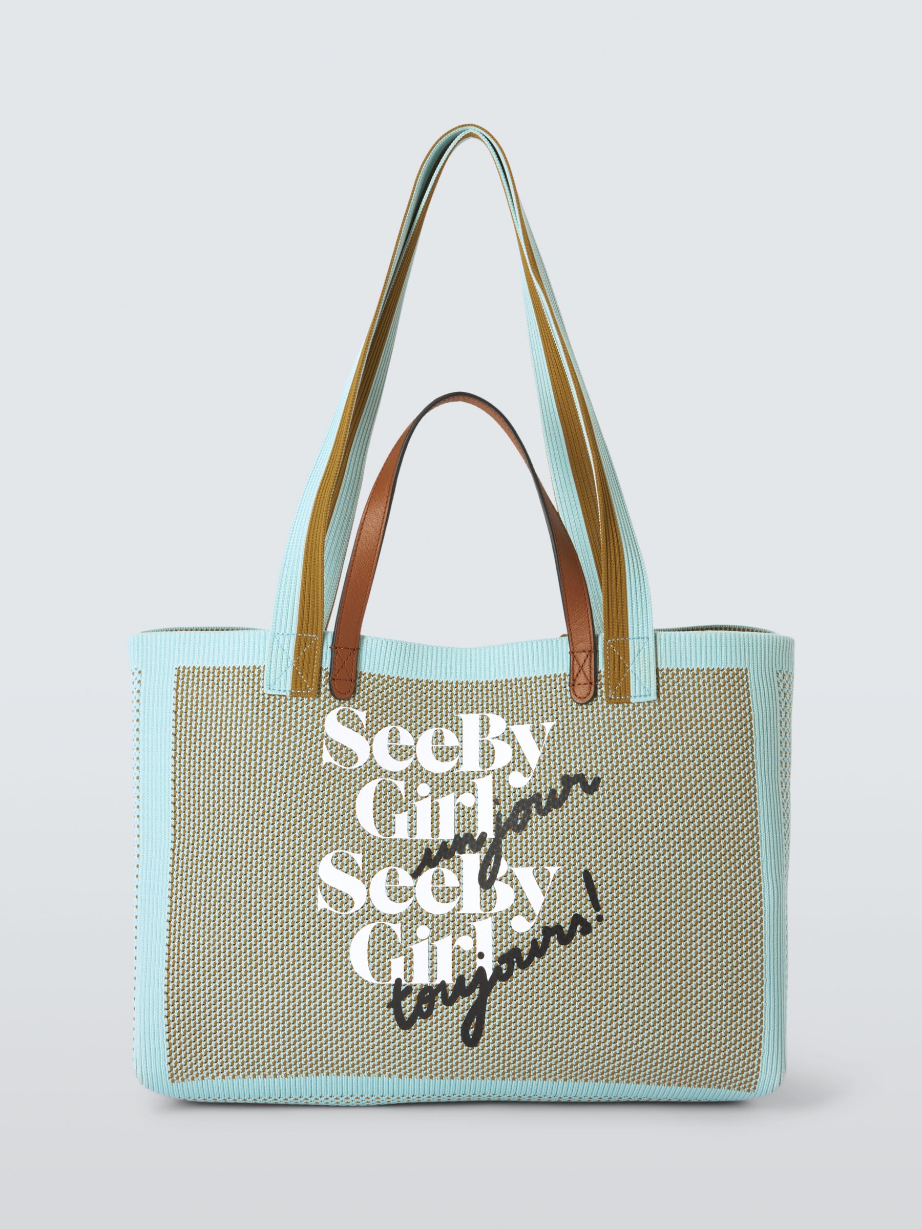 Buy See By Chloé See By Logo Tote Bag, Blowy Blue Online at johnlewis.com